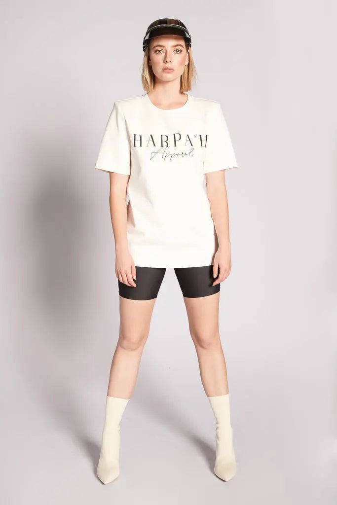 Elegance Signature Luxe T-shirt in White - Harpa'h Apparel