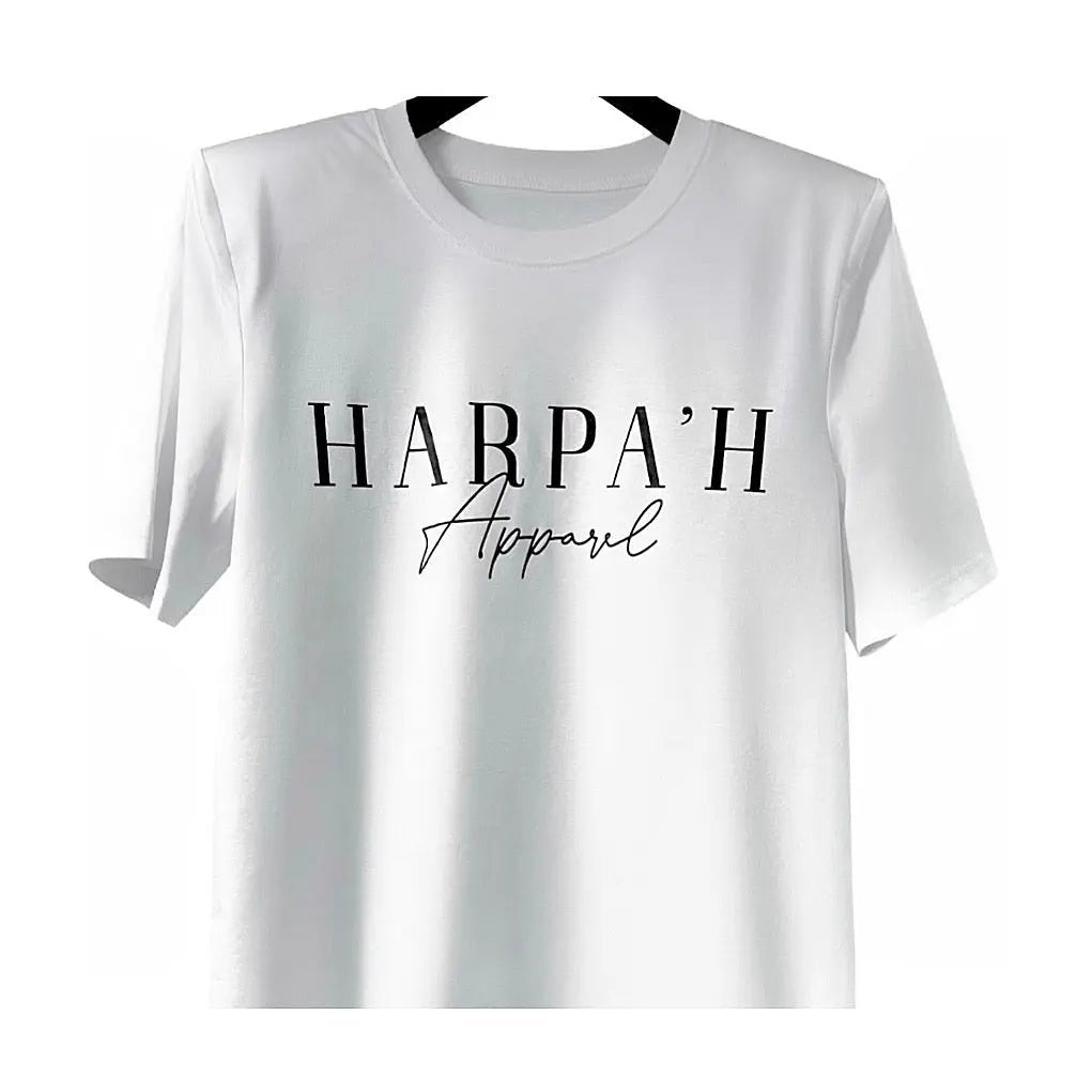 Elegance Signature Luxe T-shirt in White - Harpa'h Apparel