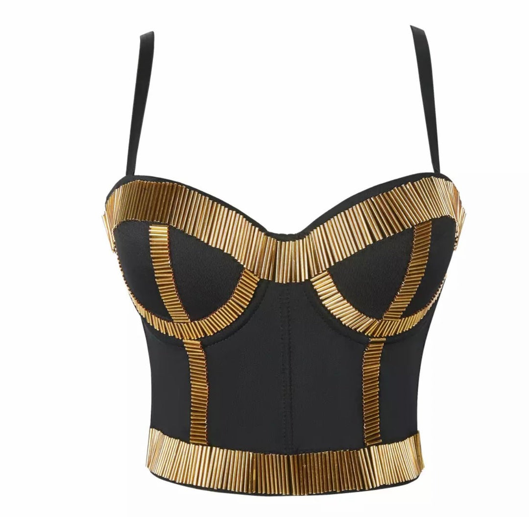 Regal Goddess Bustier Gold - Harpa'h Apparel