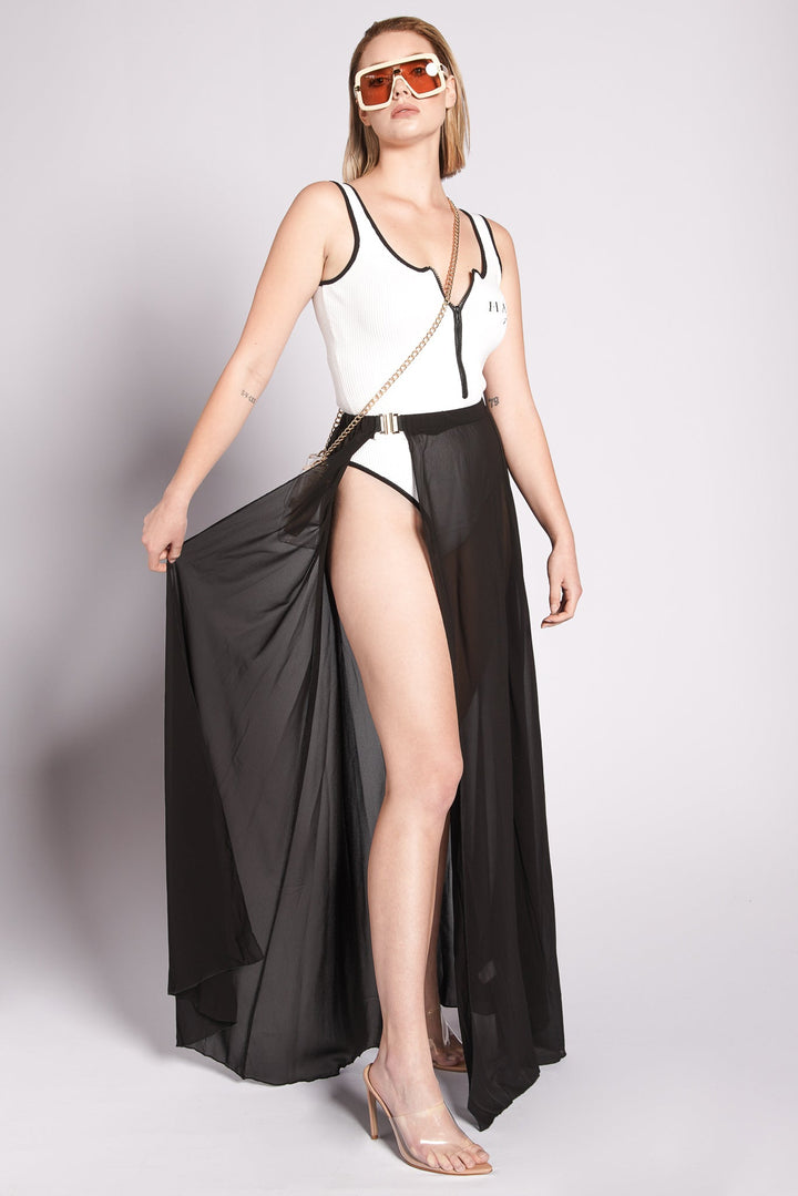 Sheer Overlay Wrap Skirt - Harpa'h Apparel