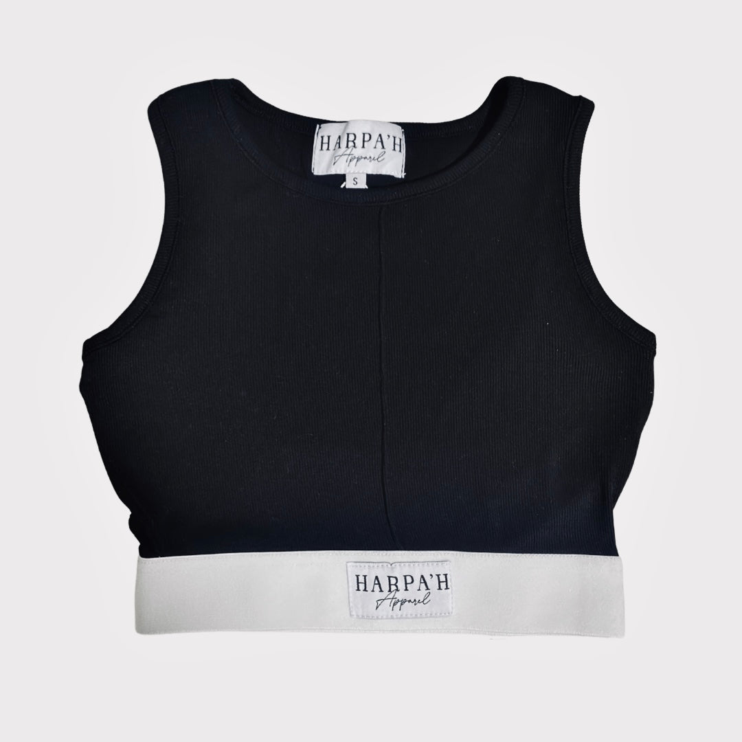 Stylish Signature Ribbed Crop - Harpa'h Apparel